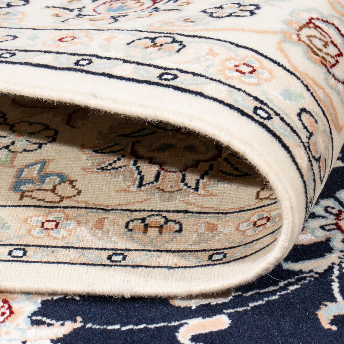 Dywan perski - Nain - Premium - 206 x 150 cm - ciemnoniebieski