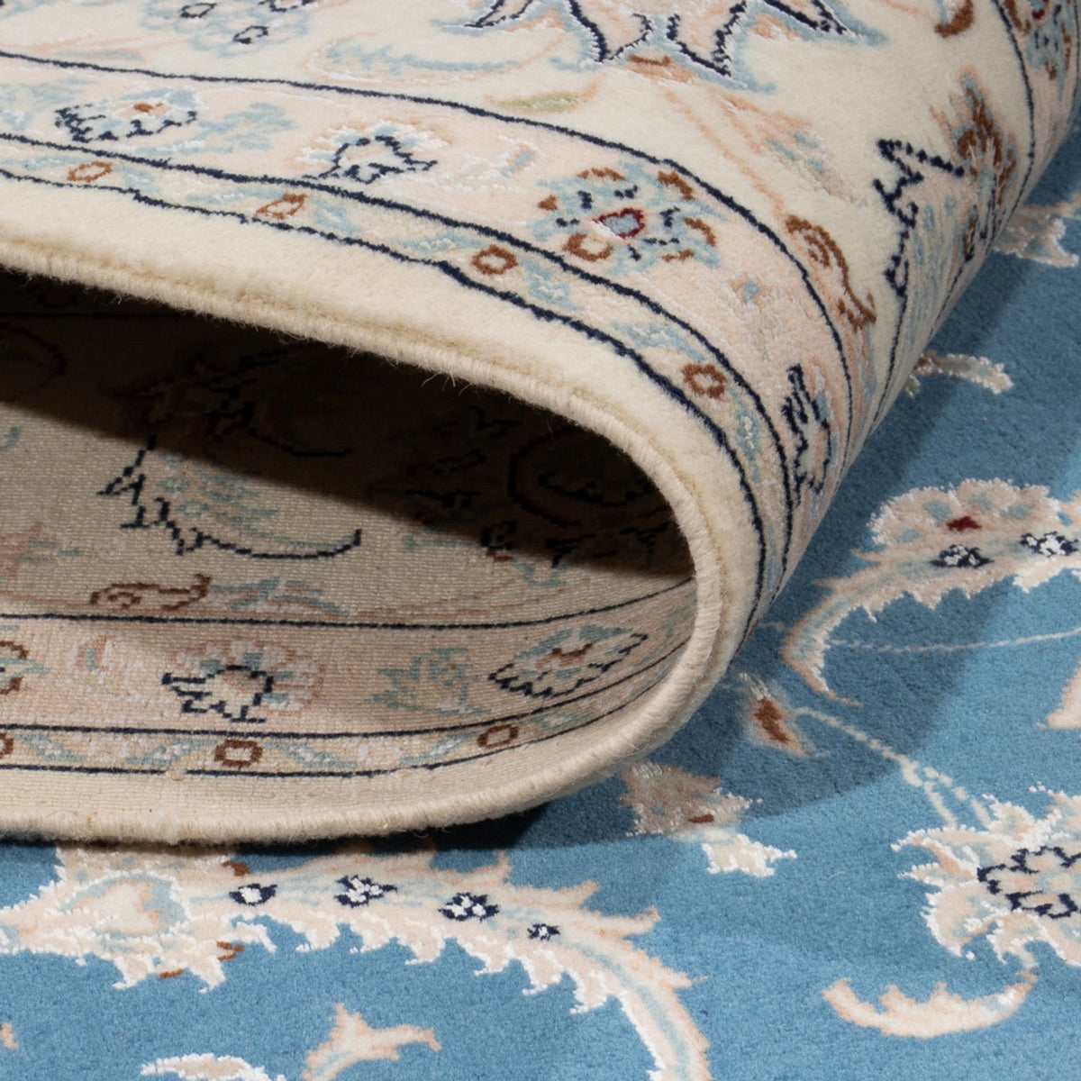 Dywan perski - Nain - 240 x 170 cm - niebieski