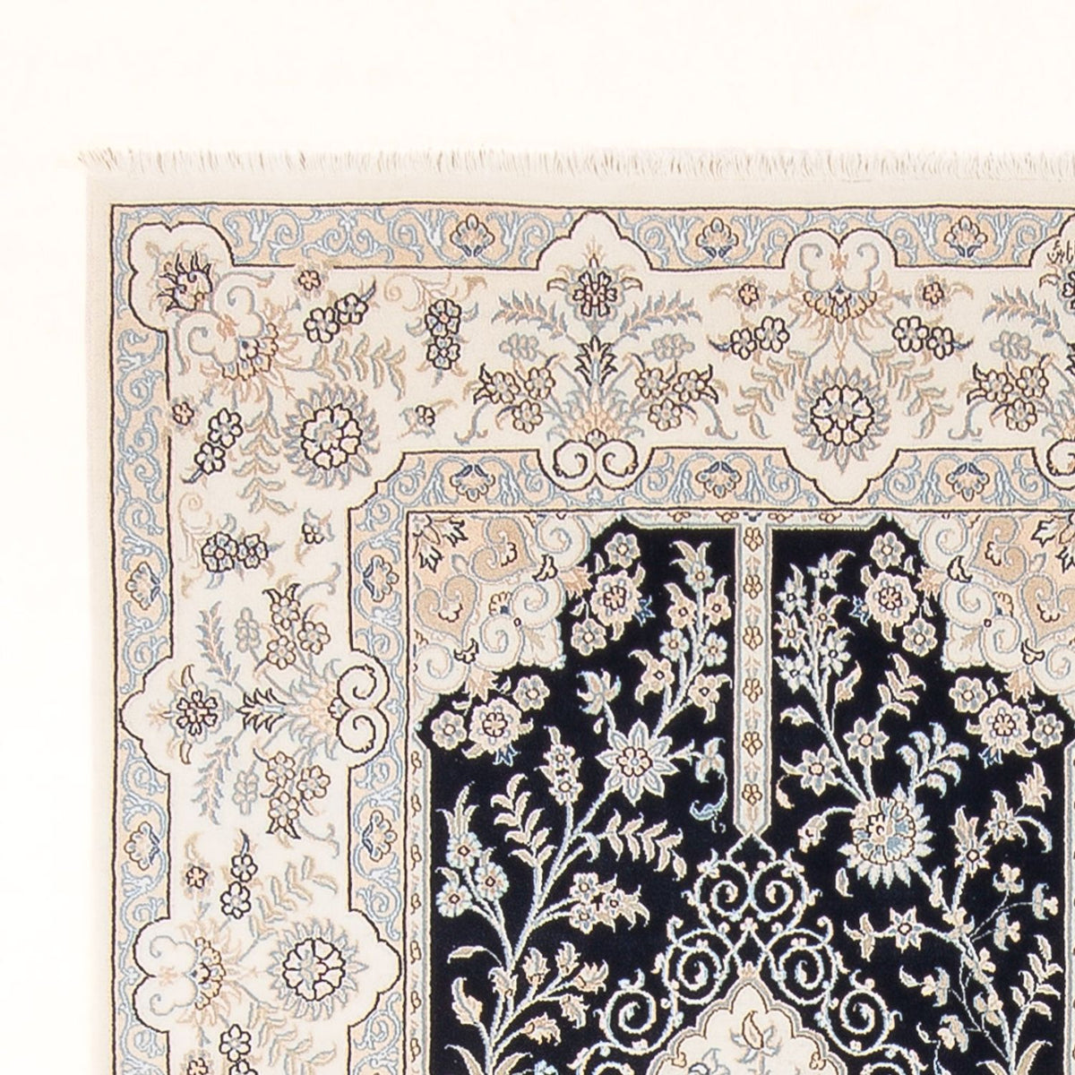 Dywan perski - Nain - Premium - 297 x 200 cm - ciemnoniebieski