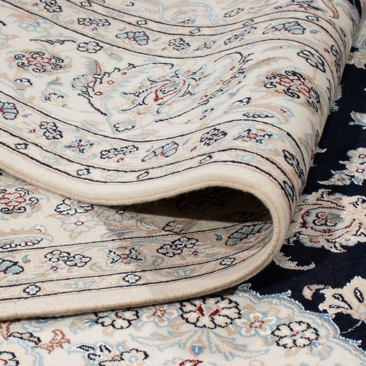 Dywan perski - Nain - 266 x 223 cm - ciemnoniebieski