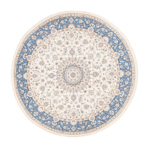 Dywan perski - Nain okrągły  - 200 x 200 cm - kremowy