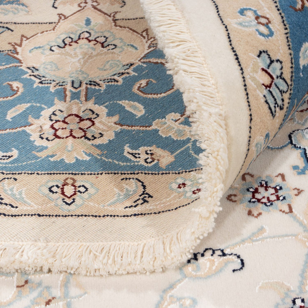 Dywan perski - Nain okrągły  - 200 x 200 cm - kremowy