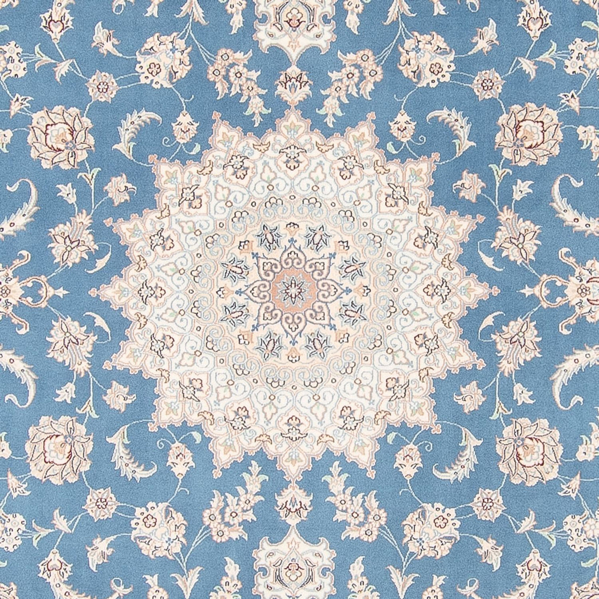 Dywan perski - Nain - 263 x 227 cm - niebieski