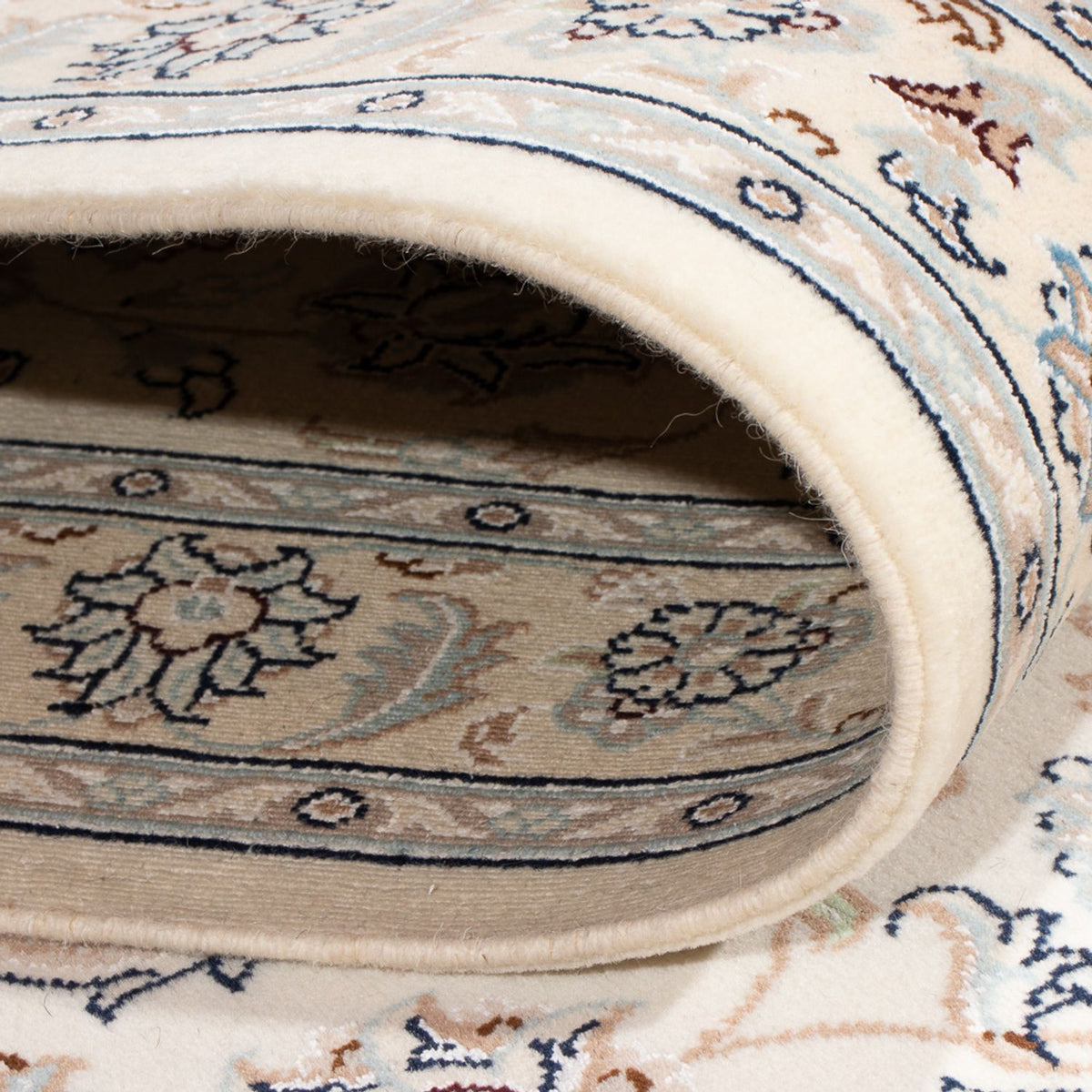 Biegacz Dywan perski - Nain - Premium - 398 x 88 cm - kremowy