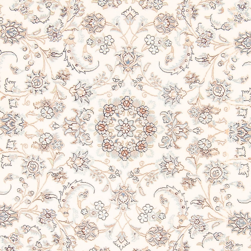 Dywan perski - Nain okrągły  - 203 x 200 cm - kremowy