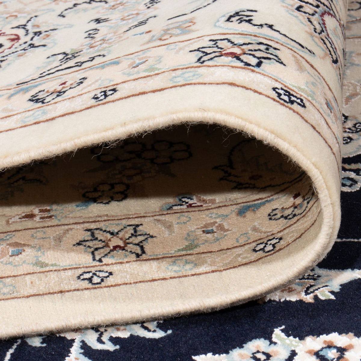 Dywan perski - Nain - Premium - 300 x 200 cm - ciemnoniebieski