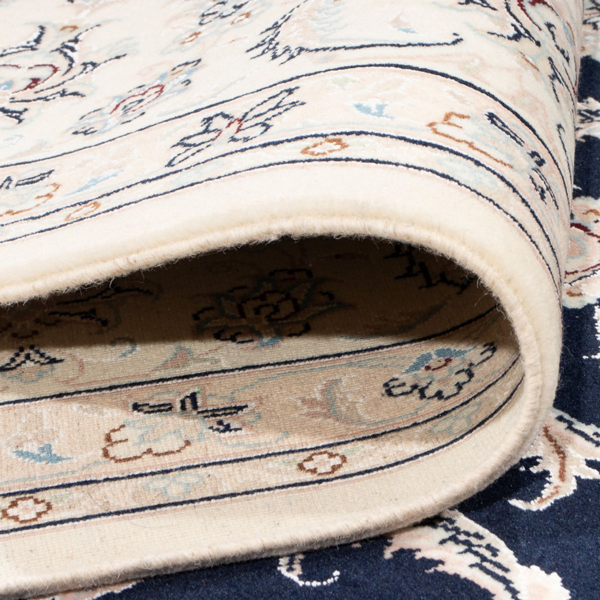 Dywan perski - Nain - Premium - 305 x 248 cm - ciemnoniebieski