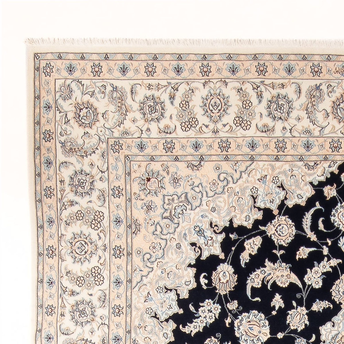 Dywan perski - Nain - Premium - 344 x 245 cm - ciemnoniebieski