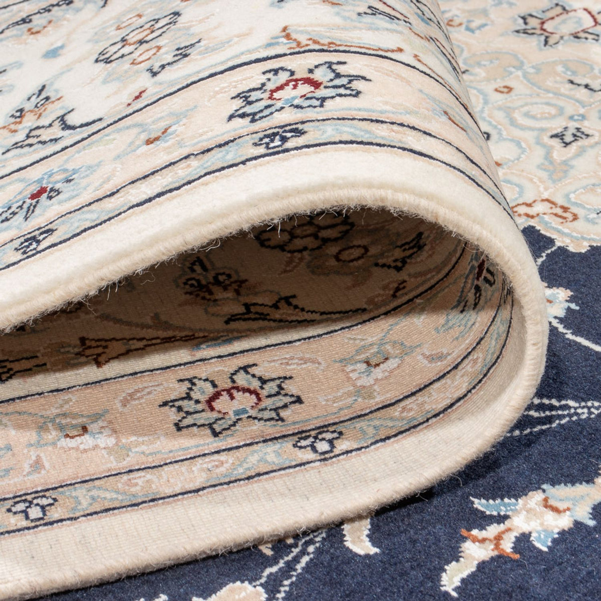 Dywan perski - Nain - Premium - 344 x 245 cm - ciemnoniebieski