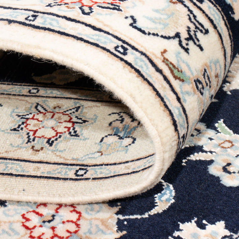 Biegacz Dywan perski - Nain - Królewski - 203 x 80 cm - ciemnoniebieski