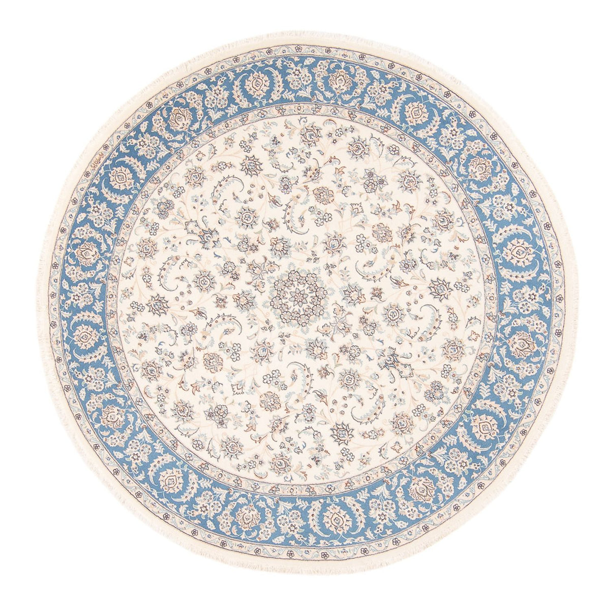 Dywan perski - Nain okrągły  - 200 x 200 cm - kremowy