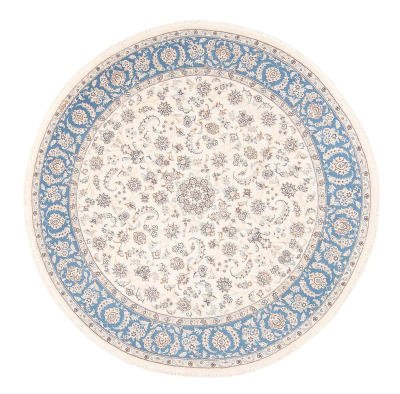 Dywan perski - Nain okrągły  - 200 x 200 cm - kremowy