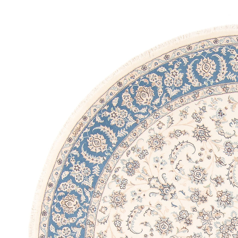 Dywan perski - Nain okrągły  - 200 x 200 cm - kremowy