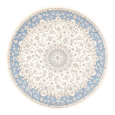 Dywan perski - Nain okrągły  - 200 x 200 cm - kremowy