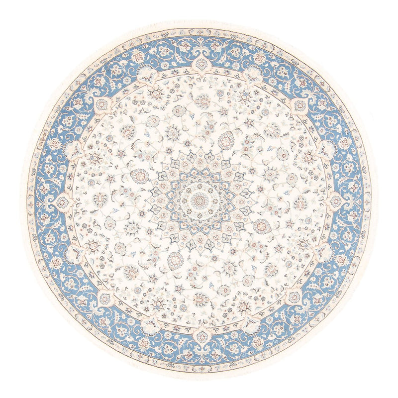 Dywan perski - Nain okrągły  - 200 x 200 cm - kremowy