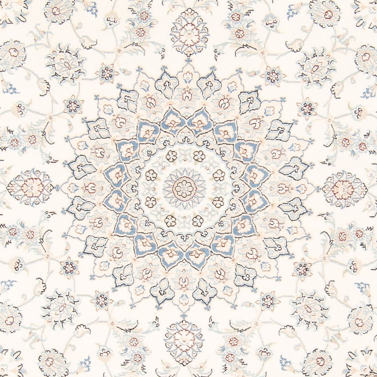 Dywan perski - Nain okrągły  - 200 x 200 cm - kremowy