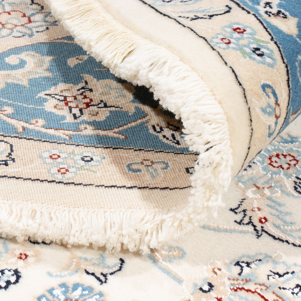 Dywan perski - Nain okrągły  - 200 x 200 cm - kremowy