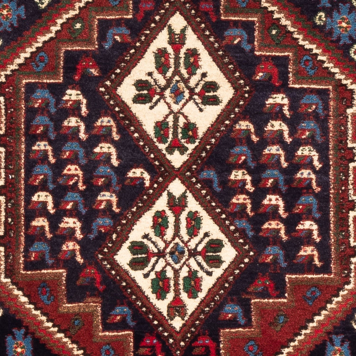 Perski dywan - Nomadyczny - 150 x 97 cm - ciemnoniebieski