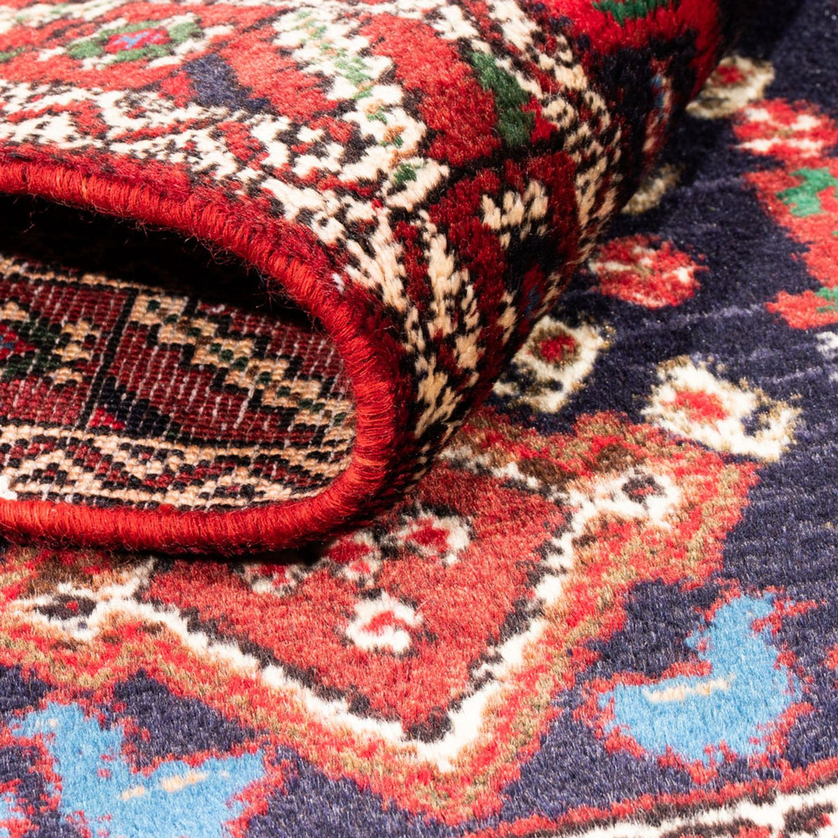 Perski dywan - Nomadyczny - 150 x 97 cm - ciemnoniebieski