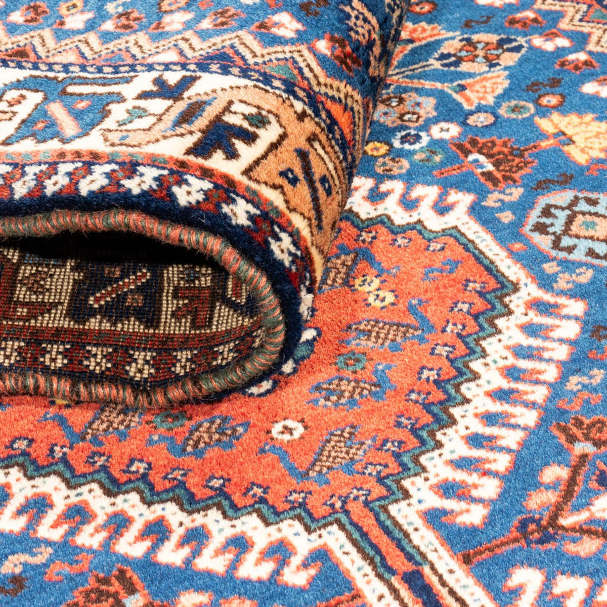 Biegacz Perski dywan - Nomadyczny - 197 x 82 cm - jasnoniebieski