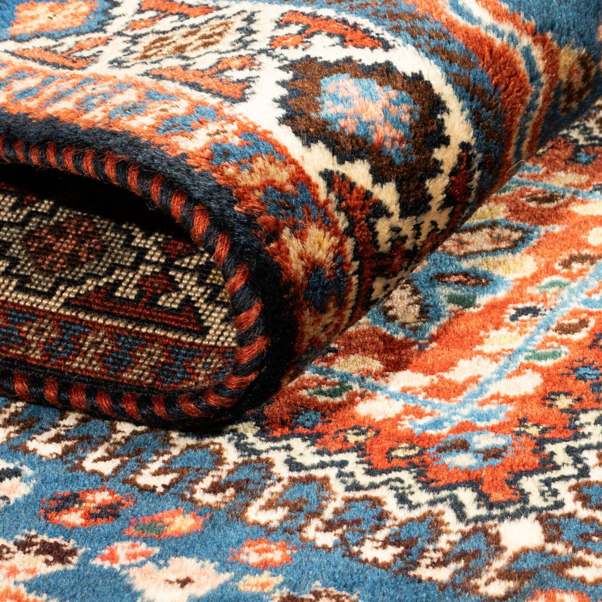 Perski dywan - Nomadyczny - 122 x 75 cm - niebieski