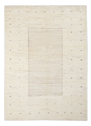 Dywan Gabbeh - perski - 192 x 140 cm - srebrny