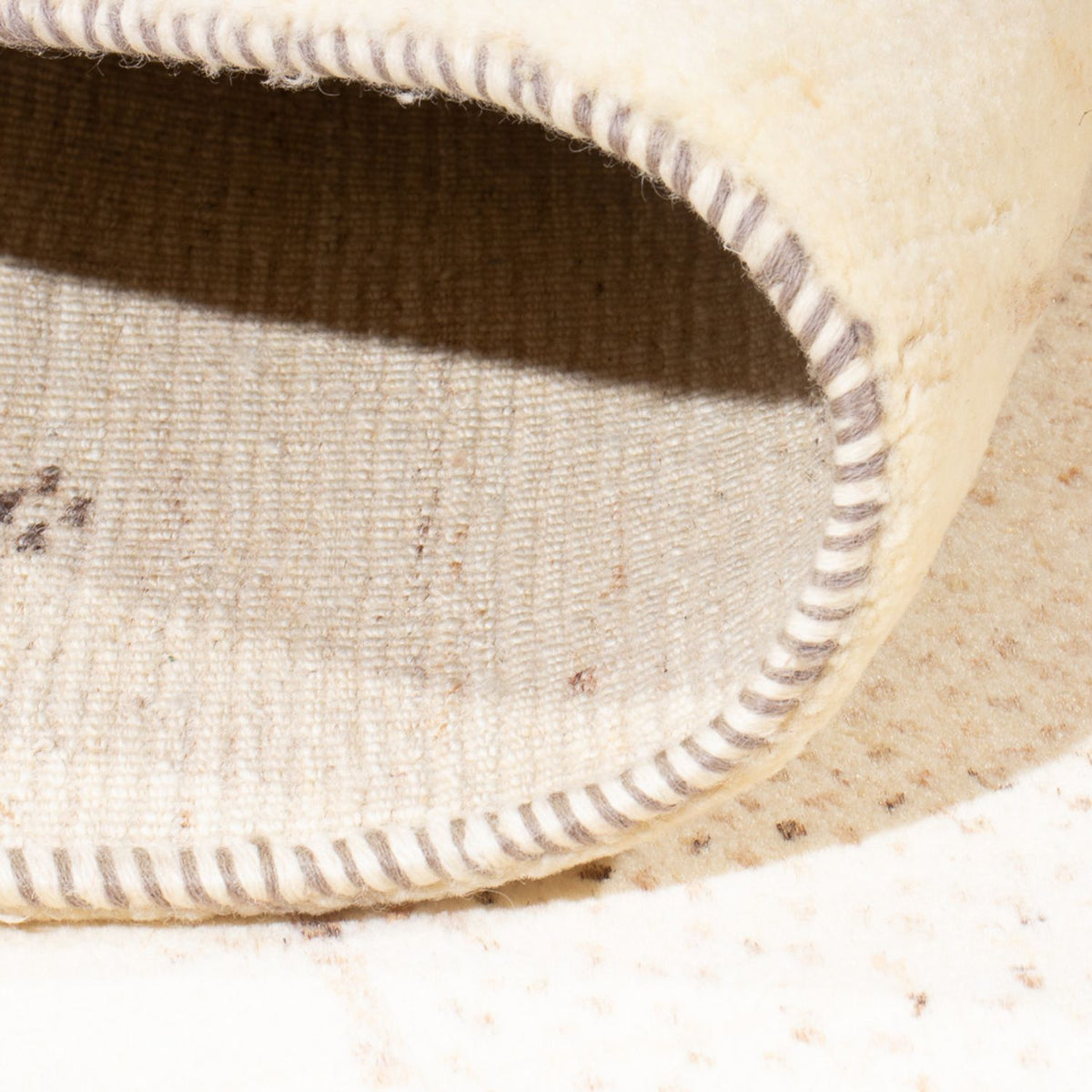 Dywan Gabbeh - perski - 192 x 140 cm - srebrny