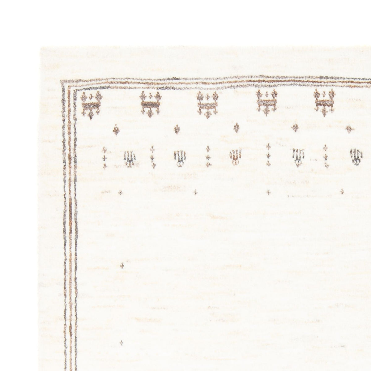 Dywan Gabbeh - perski - 198 x 150 cm - biały