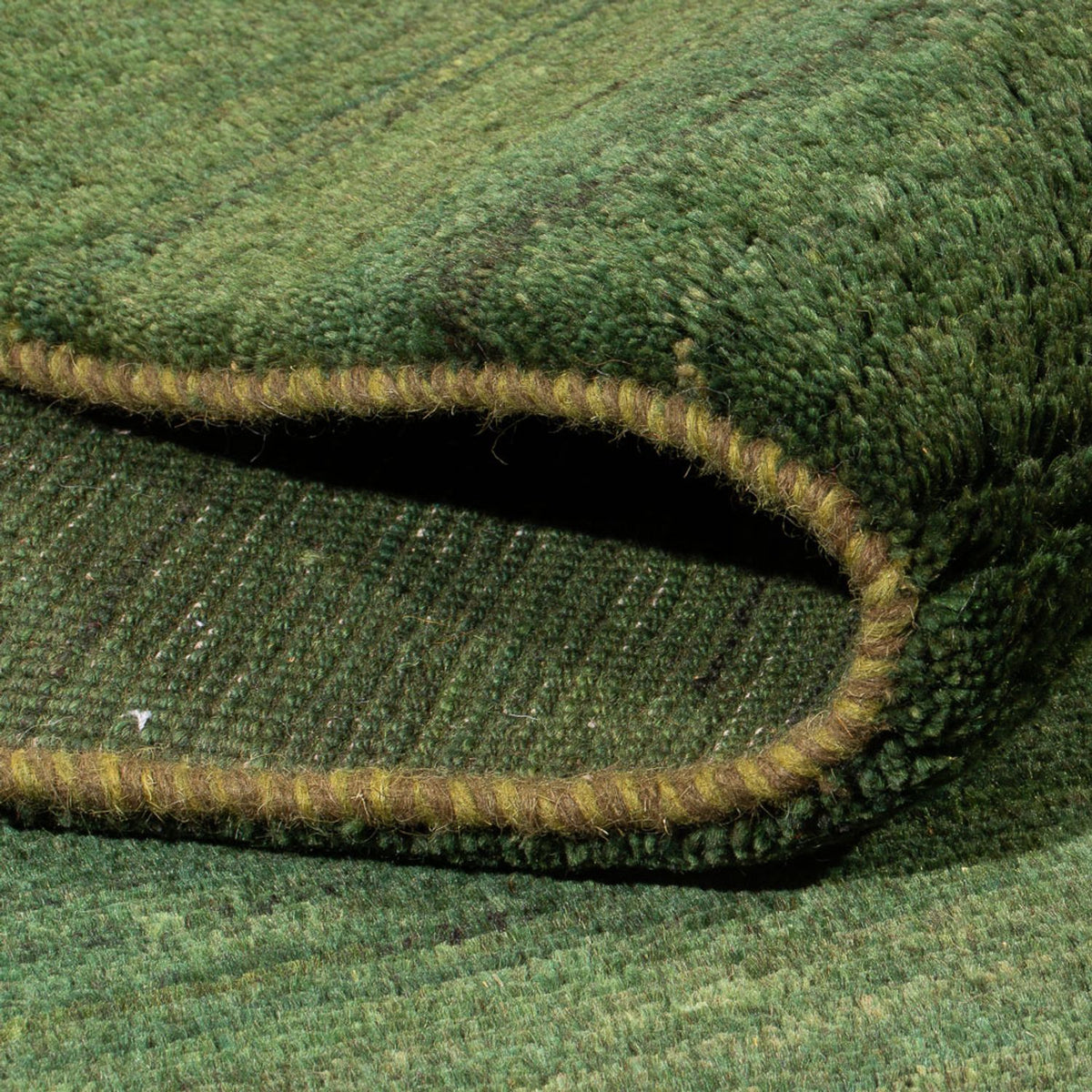 Dywan Gabbeh - perski - 203 x 147 cm - ciemna zieleń