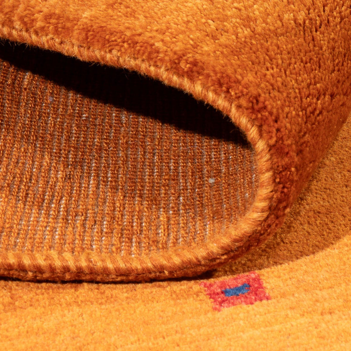 Dywan Gabbeh - perski - 201 x 150 cm - pomarańczowy