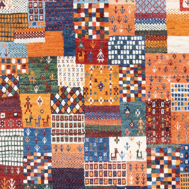 Dywan Gabbeh - perski - 198 x 148 cm - wielokolorowy