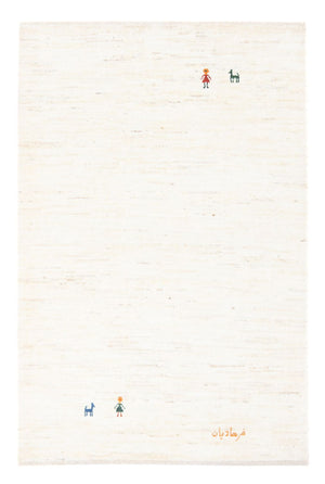 Dywan Gabbeh - perski - 150 x 104 cm - biały