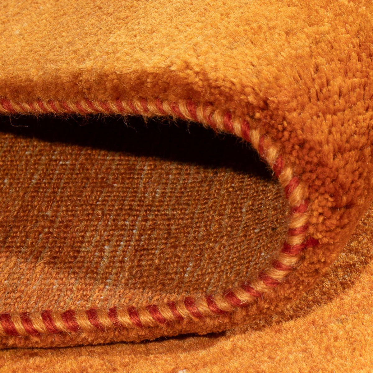 Dywan Gabbeh - perski - 145 x 114 cm - pomarańczowy