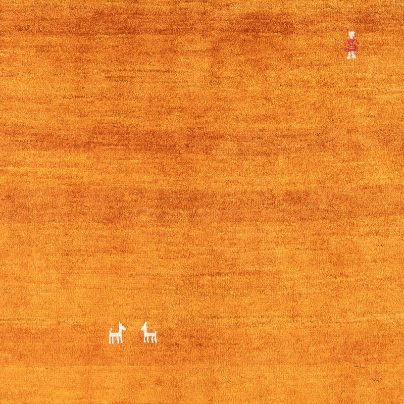 Dywan Gabbeh - perski - 196 x 150 cm - pomarańczowy