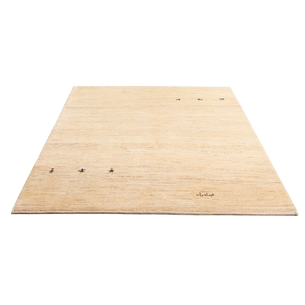 Dywan Gabbeh - perski - 202 x 138 cm - srebrny