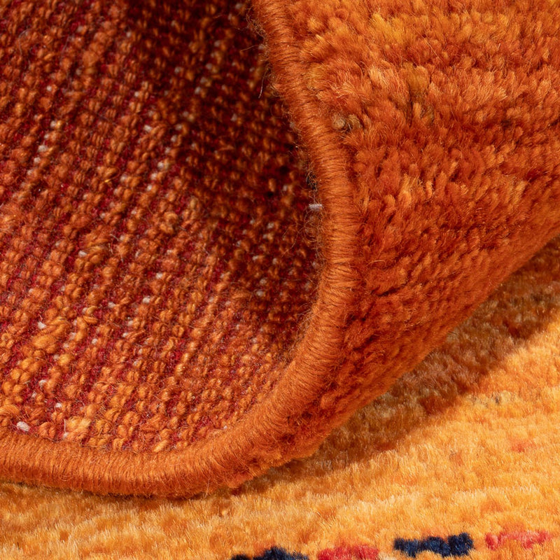 Dywan Gabbeh - perski - 142 x 98 cm - pomarańczowy