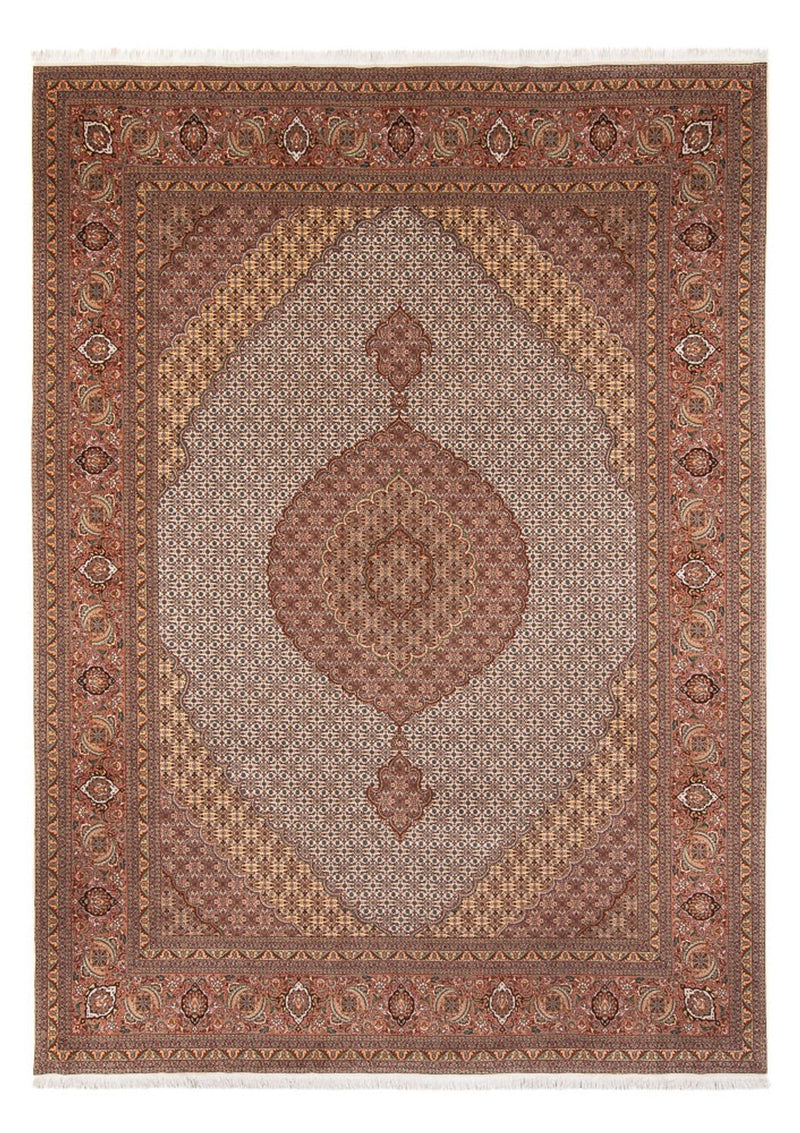 Dywan perski - Tabriz - 355 x 250 cm - jasnobrązowy