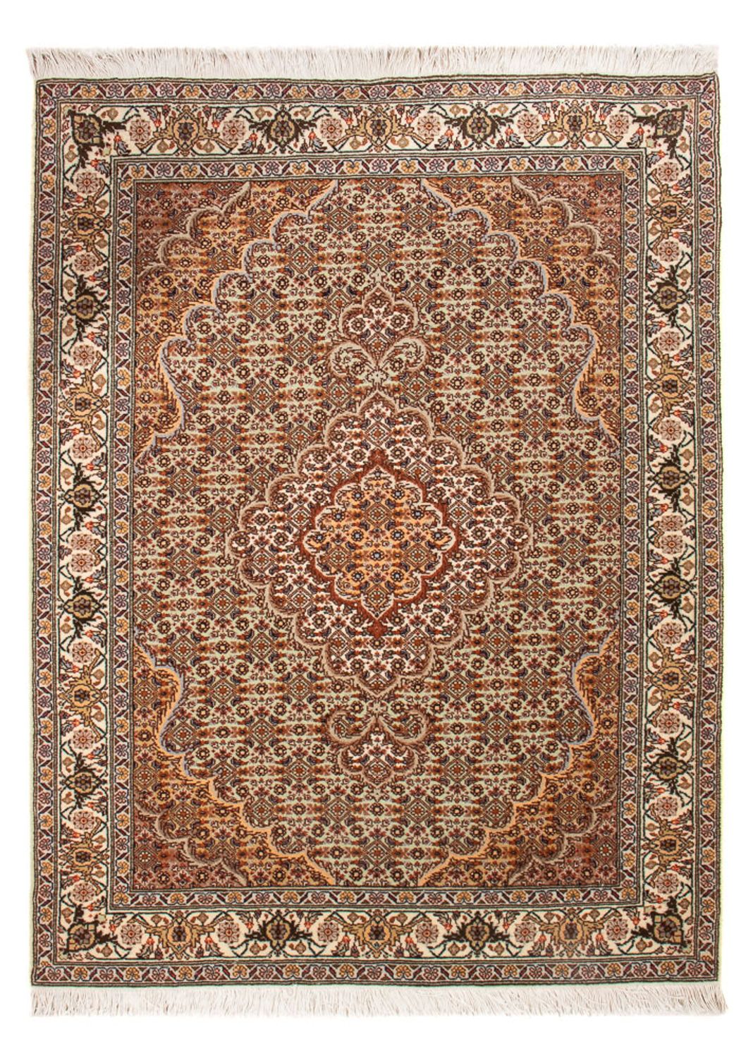 Dywan perski - Tabriz - Królewski - 118 x 82 cm - kremowy