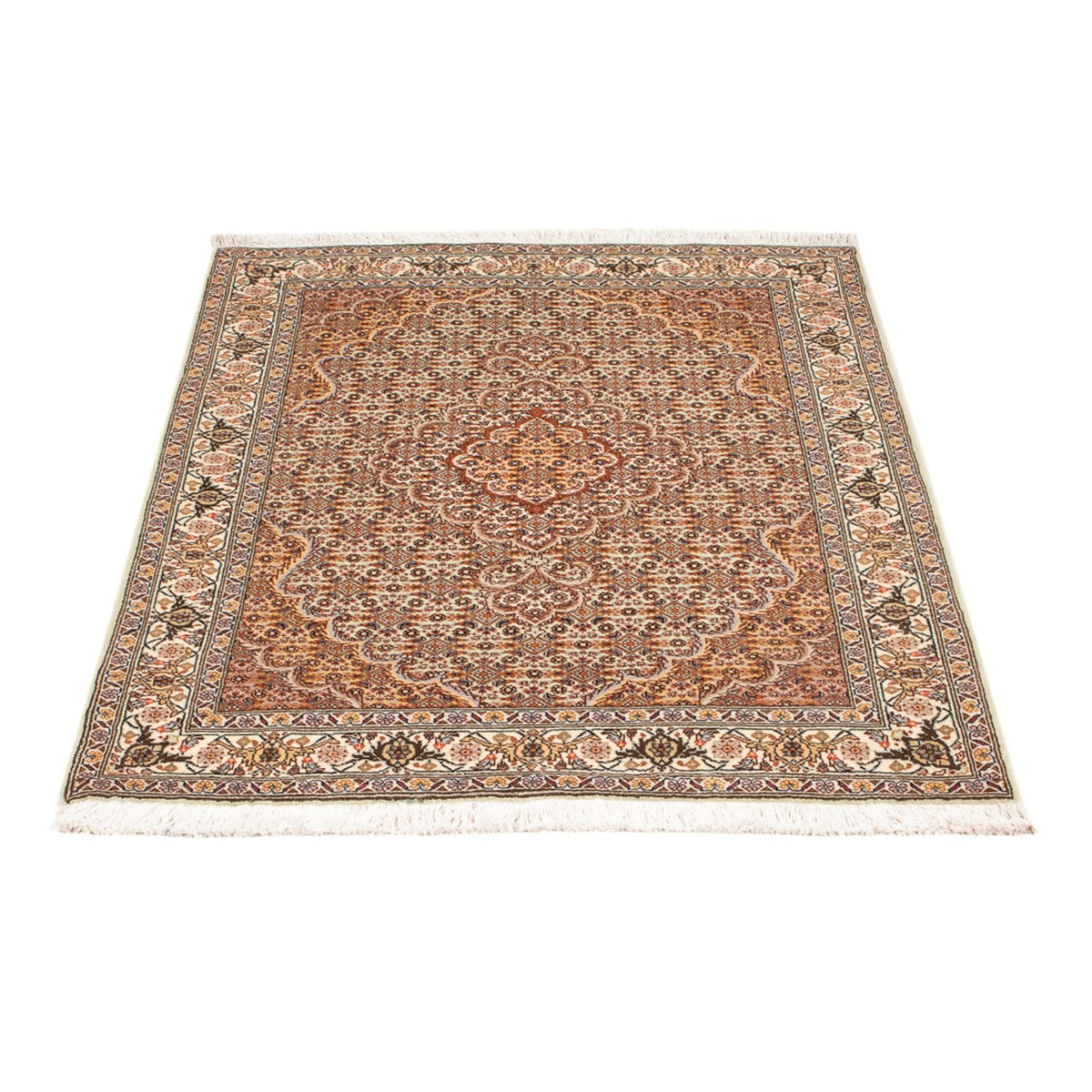 Dywan perski - Tabriz - Królewski - 118 x 82 cm - kremowy