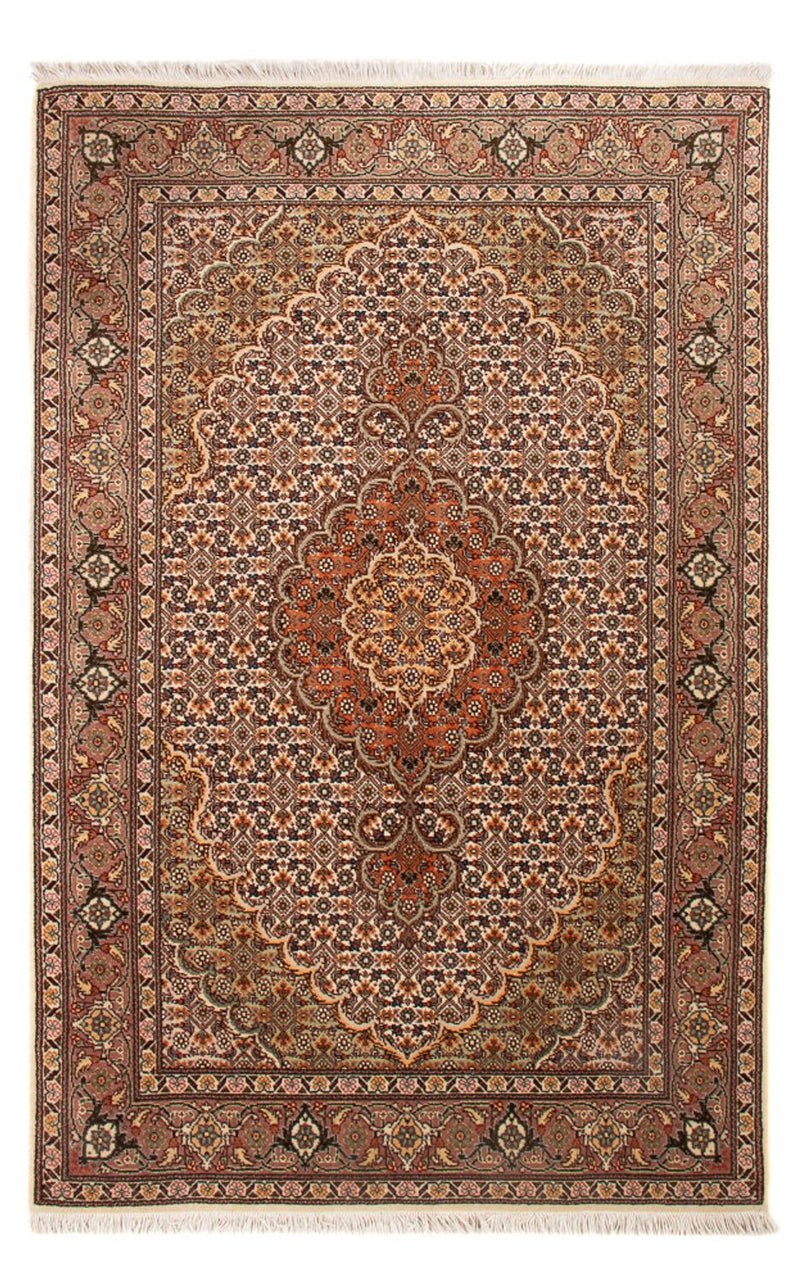 Dywan perski - Tabriz - Królewski - 132 x 80 cm - kremowy