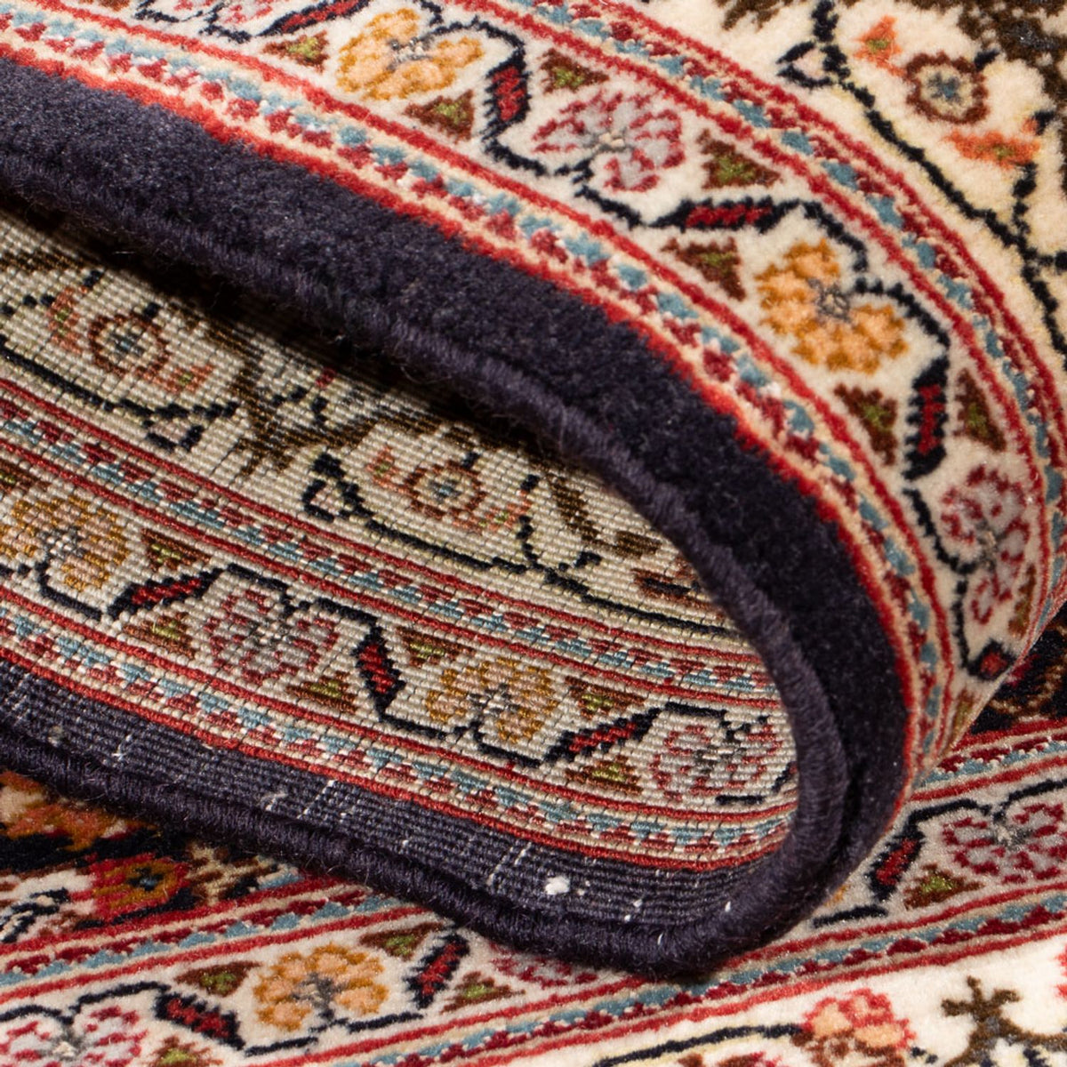 Dywan perski - Tabriz - Królewski - 116 x 83 cm - ciemnoniebieski