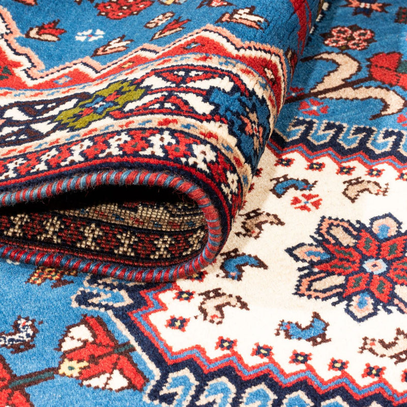 Biegacz Perski dywan - Nomadyczny - 197 x 82 cm - jasnoniebieski