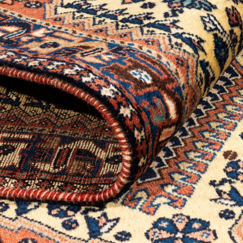 Perski dywan - Nomadyczny - 140 x 74 cm - kremowy