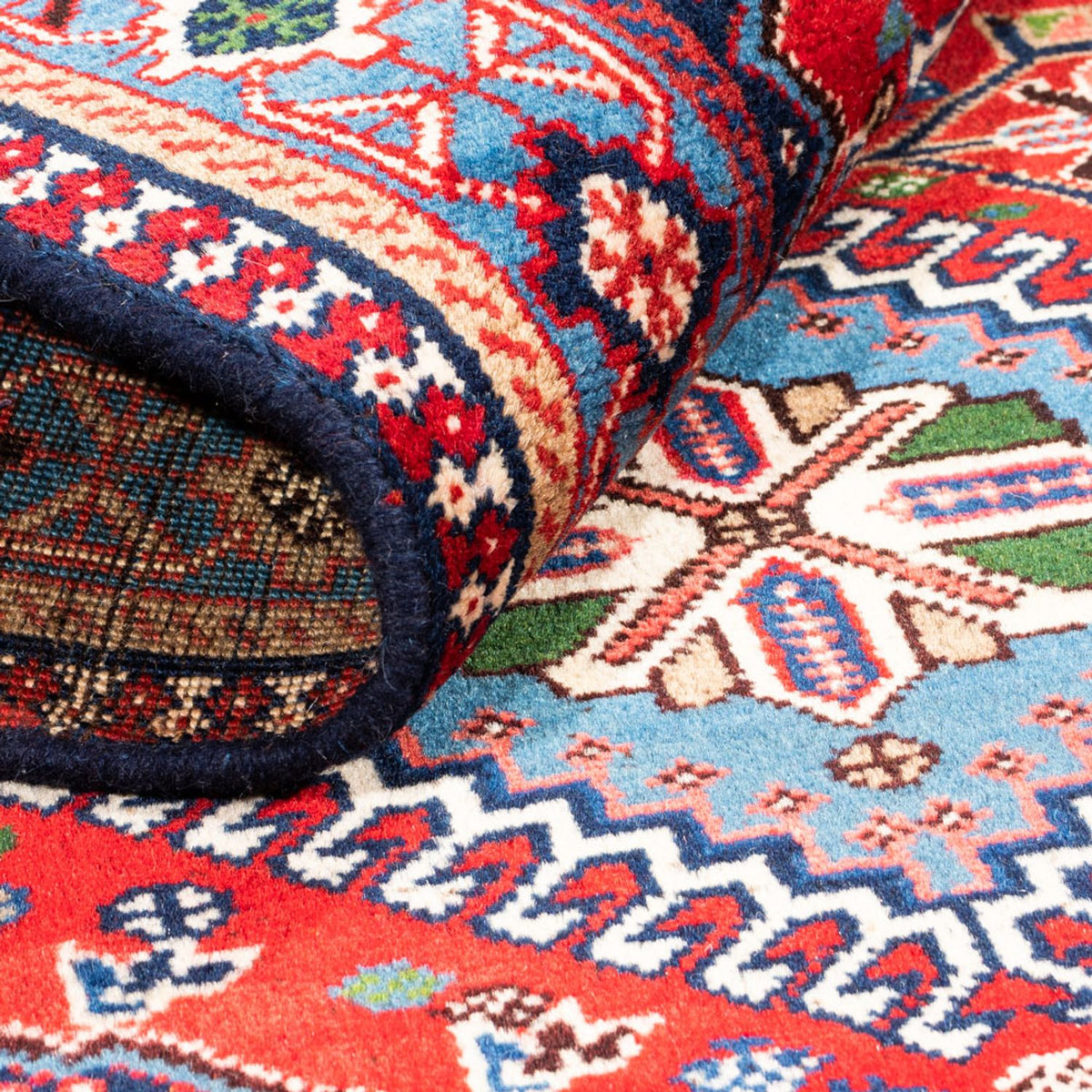 Perski dywan - Nomadyczny - 115 x 82 cm - czerwony