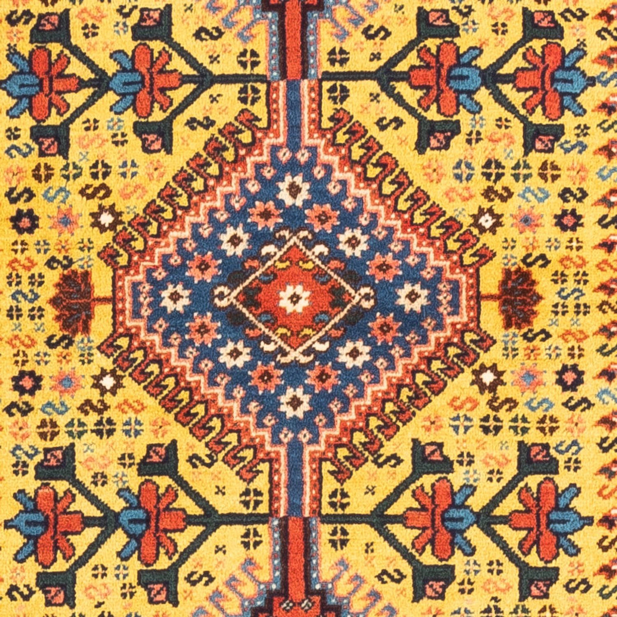 Biegacz Perski dywan - Nomadyczny - 195 x 83 cm - żółty