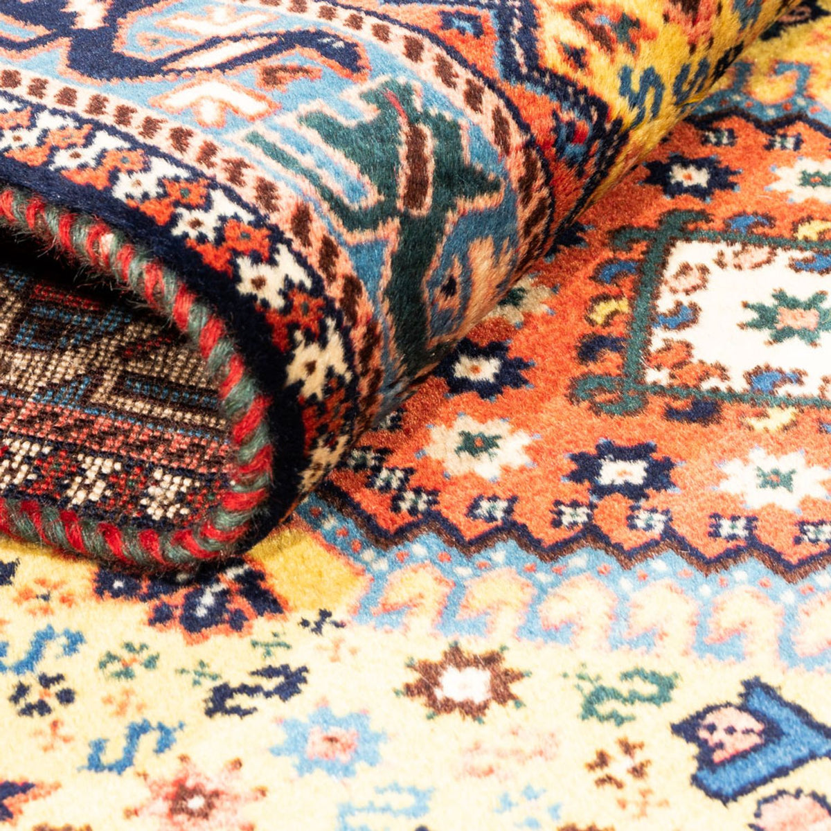 Biegacz Perski dywan - Nomadyczny - 195 x 83 cm - żółty