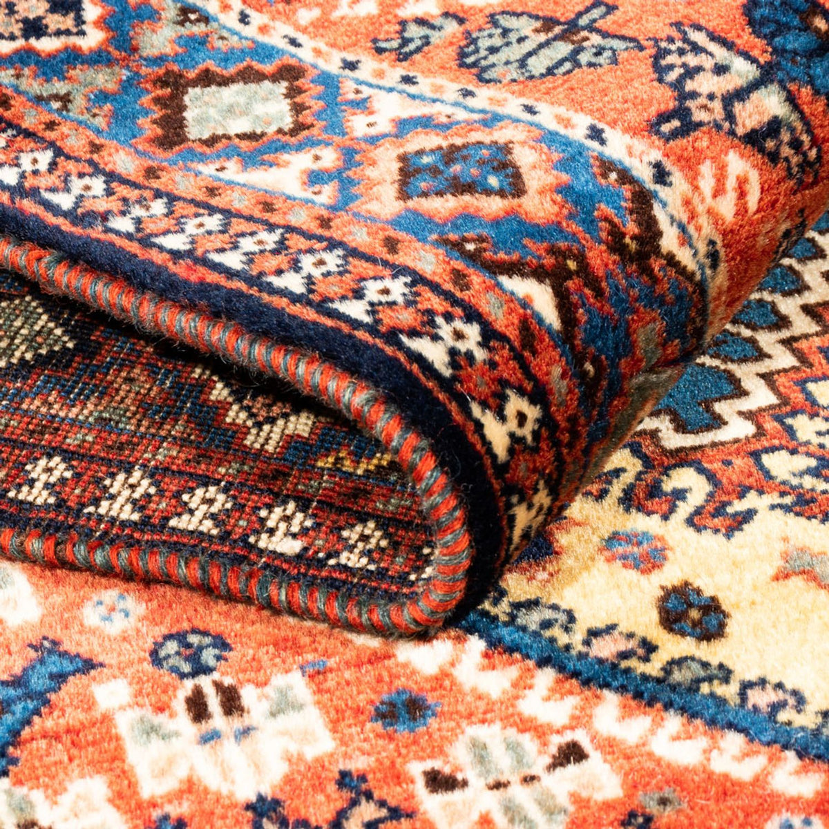 Perski dywan - Nomadyczny - 148 x 85 cm - żółty