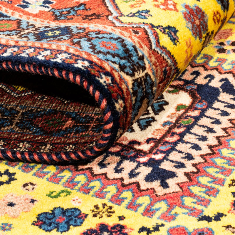 Perski dywan - Nomadyczny - 128 x 82 cm - żółty