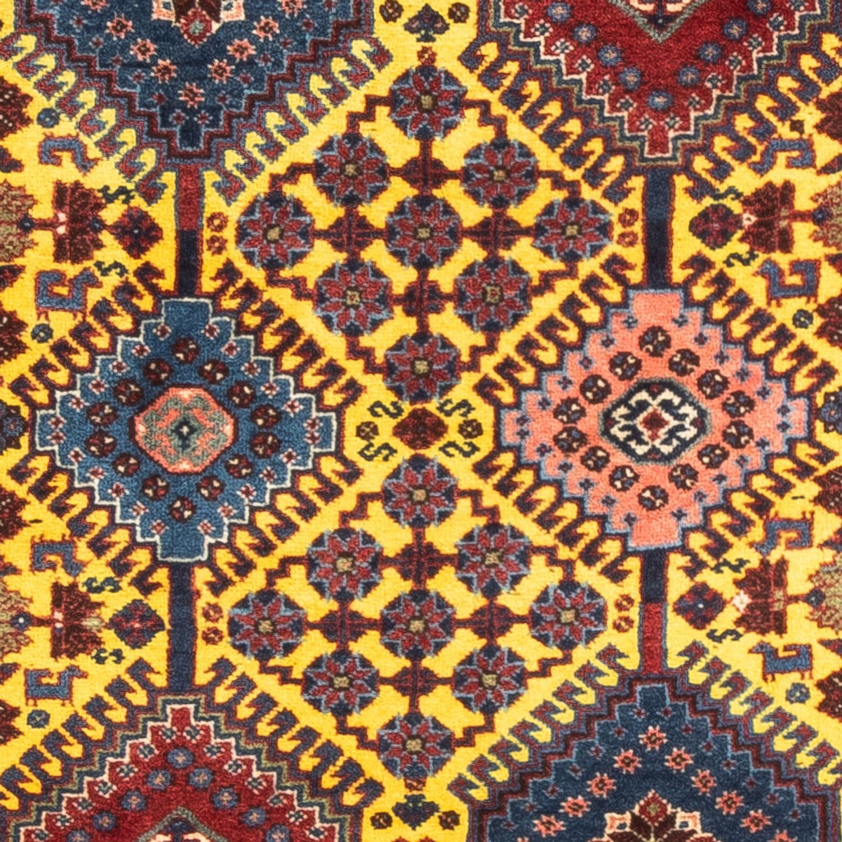 Perski dywan - Nomadyczny - 128 x 78 cm - żółty