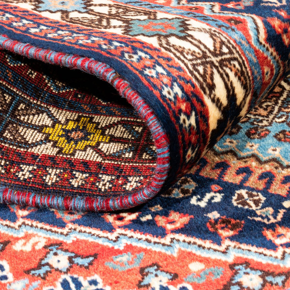 Perski dywan - Nomadyczny - 124 x 78 cm - ciemnoniebieski